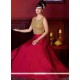 Sensible Diamond Work Art Silk Maroon Floor Length Designer Salwar Suit