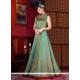 Paramount Art Silk Sea Green Floor Length Anarkali Suit