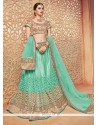 Sea Green Embroidered Work Lehenga Choli