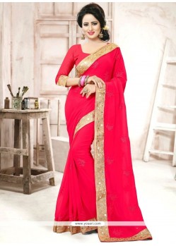 Marvelous Faux Georgette Designer Saree