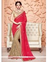 Impeccable Fancy Fabric Designer Half N Half Saree