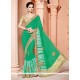 Snazzy Green Embroidered Work Bamber Georgette Classic Designer Saree