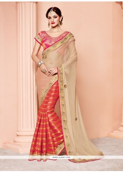 Cherubic Banarasi Silk Designer Half N Half Saree