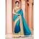 Lace Art Silk Designer Traditional Saree In Blue