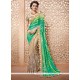 Fab Viscose Embroidered Work Designer Half N Half Saree