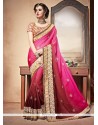 Affectionate Embroidered Work Shaded Saree