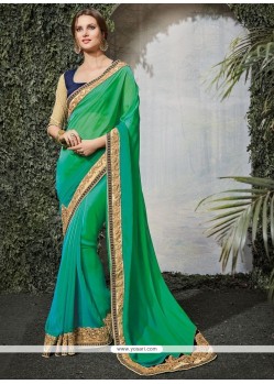 Distinctive Embroidered Work Art Silk Designer Traditional Saree