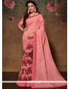 Latest Pink Printed Saree