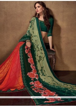 Astounding Faux Georgette Printed Saree