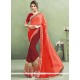 Magnetic Faux Chiffon Patch Border Work Designer Half N Half Saree