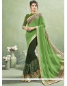 Renowned Green Half N Half Saree