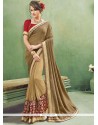 Capricious Embroidered Work Designer Half N Half Saree