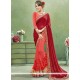 Intricate Faux Georgette Embroidered Work Half N Half Designer Saree