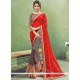 Charming Faux Chiffon Designer Half N Half Saree