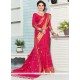 Exceptional Hot Pink Weaving Work Designer Traditional Saree