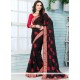 Incredible Faux Crepe Embroidered Work Classic Designer Saree