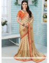 Mystic Faux Chiffon Beige Classic Saree