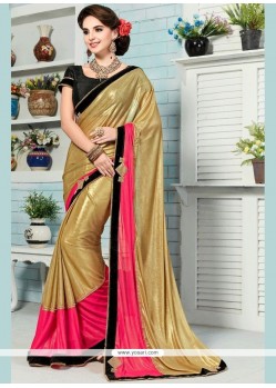 Gripping Shimmer Georgette Patch Border Work Classic Designer Saree