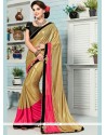 Gripping Shimmer Georgette Patch Border Work Classic Designer Saree