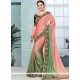 Invaluable Faux Crepe Embroidered Work Shaded Saree