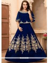 Nice Blue Floor Length Anarkali Suit