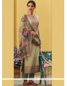 Lavish Print Work Cotton Multi Colour Designer Straight Suit