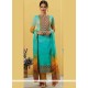 Snazzy Embroidered Work Cotton Multi Colour Designer Straight Suit