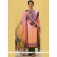 Titillating Print Work Multi Colour Cotton Designer Straight Suit