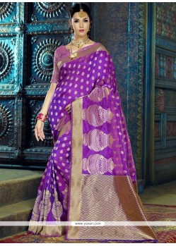 Intriguing Art Silk Weaving Work Traditional Saree