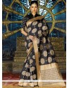 Black Weaving Work Art Silk Traditional Designer Saree