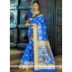 Imperial Blue Art Silk Traditional Saree