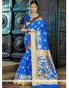 Imperial Blue Art Silk Traditional Saree