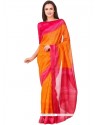 Stylish Polly Cotton Print Work Casual Saree