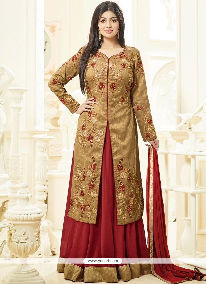 Shop Ayesha Takia Red Abaya Style Anarkali Suit Party Wear Online at Best  Price | Cbazaar
