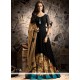 Savory Black Print Work Long Choli Lehenga