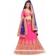 Prepossessing Art Silk Embroidered Work A Line Lehenga Choli