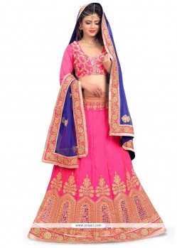 Prepossessing Art Silk Embroidered Work A Line Lehenga Choli