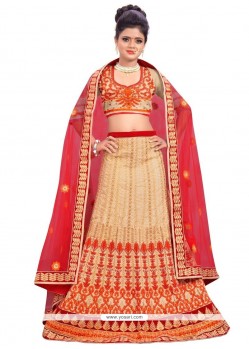 Demure Art Silk Zari Work A Line Lehenga Choli