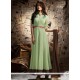 Miraculous Embroidered Work Green Anarkali Suit