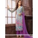 Print Faux Georgette Designer Straight Suit In Multi Colour