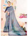 Charismatic Faux Georgette Multi Colour Print Work Casual Saree