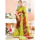 Exceeding Print Work Faux Georgette Casual Saree