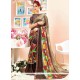 Multi Colour Print Work Faux Georgette Casual Saree