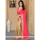 Modernistic Chiffon Satin Designer Half N Half Saree