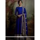 Celestial Blue Resham Work Banglori Silk Floor Length Anarkali Suit