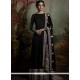 Marvelous Banglori Silk Black Resham Work Floor Length Anarkali Suit