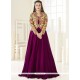 Diya Mirza Wine Floor Length Anarkali Suit