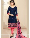 Staring Navy Blue Churidar Suit