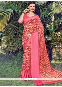 Dainty Print Work Art Silk Printed Saree