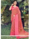 Dainty Print Work Art Silk Printed Saree